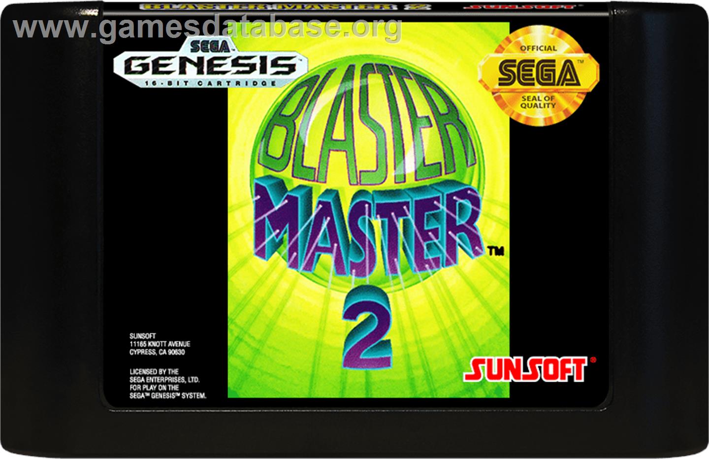 Blaster Master 2 - Sega Genesis - Artwork - Cartridge