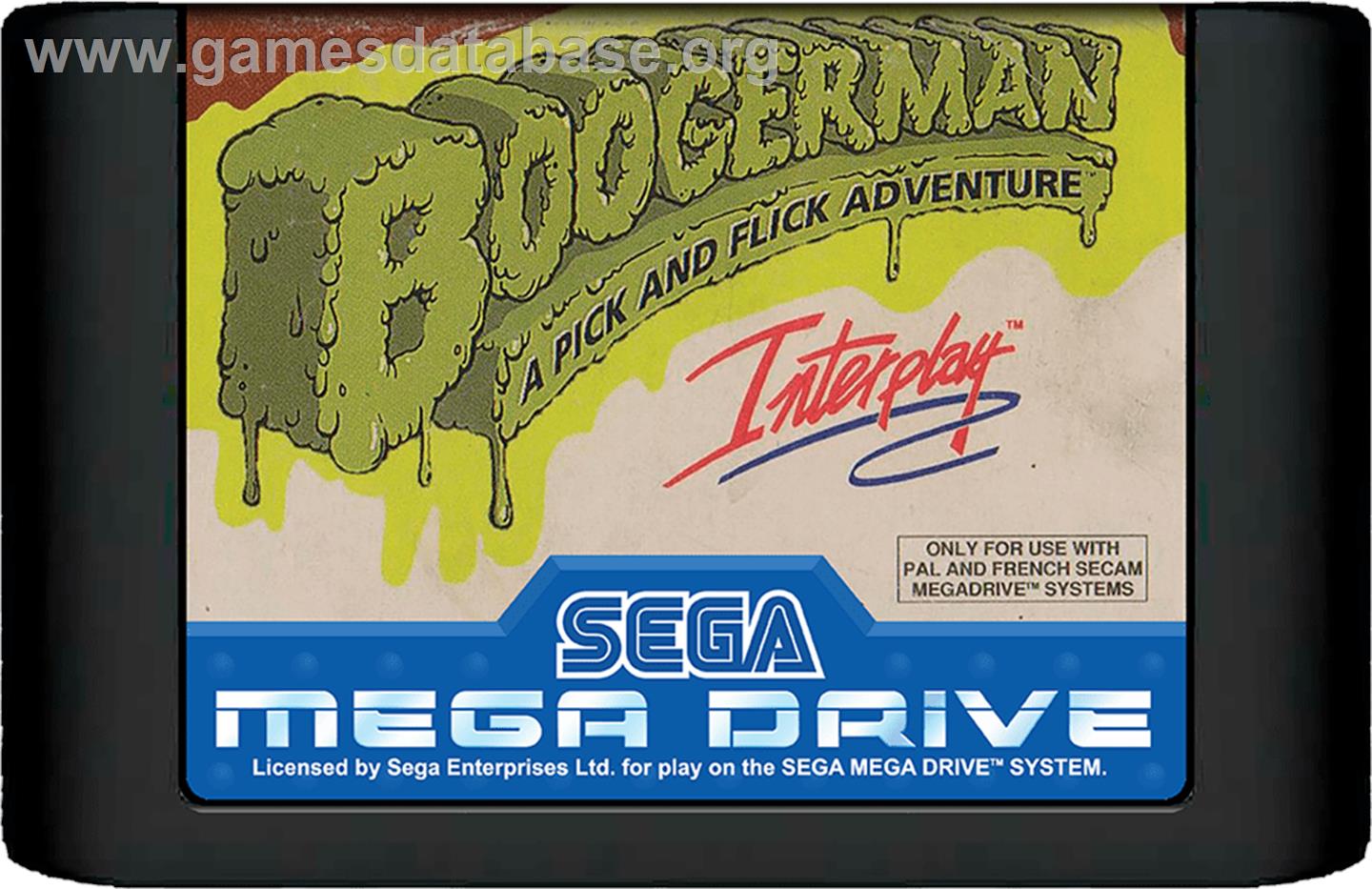 Boogerman: A Pick and Flick Adventure - Sega Genesis - Artwork - Cartridge