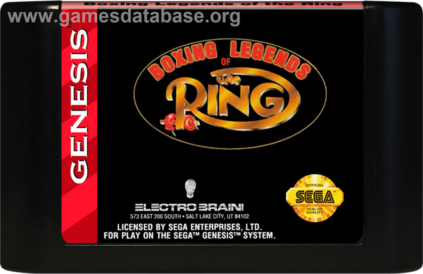 Boxing Legends of the Ring - Sega Genesis - Artwork - Cartridge