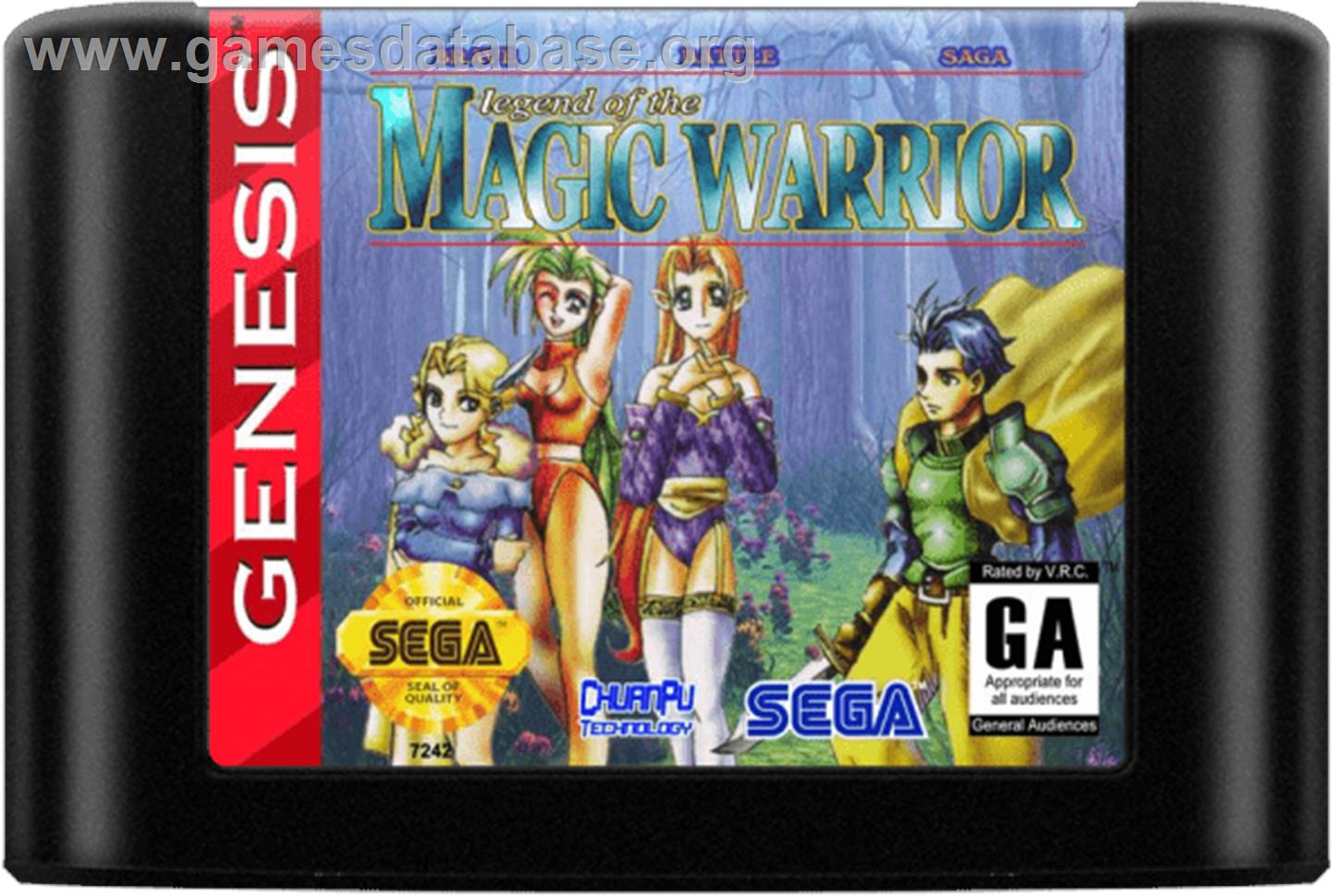 Brave Battle Saga - Legend of the Magic Warrior - Sega Genesis - Artwork - Cartridge