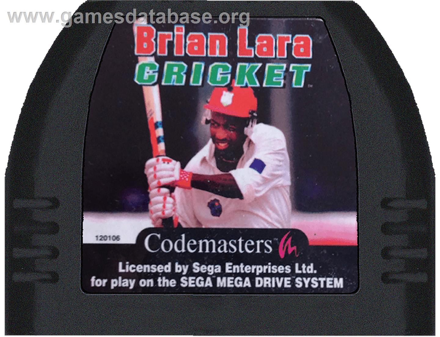 Brian Lara Cricket - Sega Genesis - Artwork - Cartridge