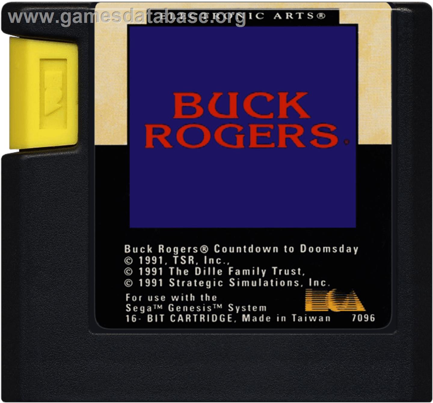 Buck Rogers - Countdown To Doomsday - Sega Genesis - Artwork - Cartridge