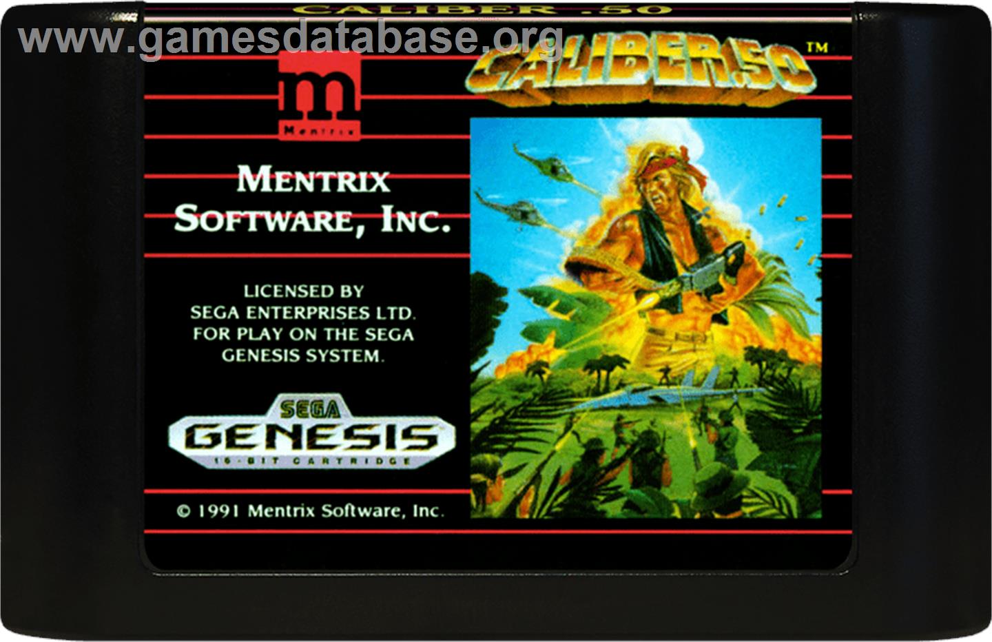 Caliber 50 - Sega Genesis - Artwork - Cartridge