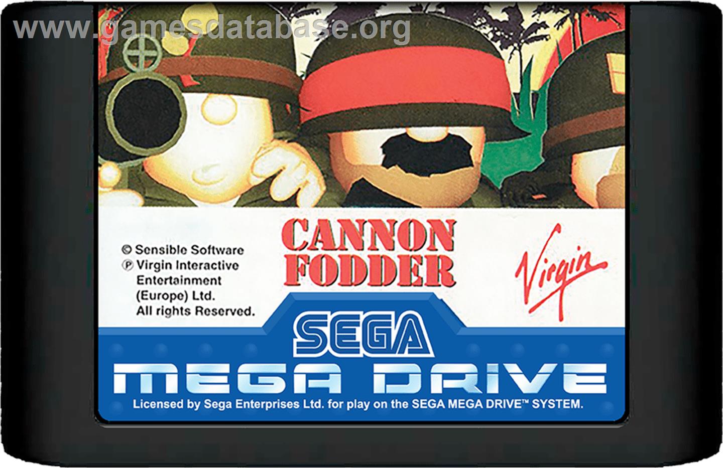 Cannon Fodder - Sega Genesis - Artwork - Cartridge