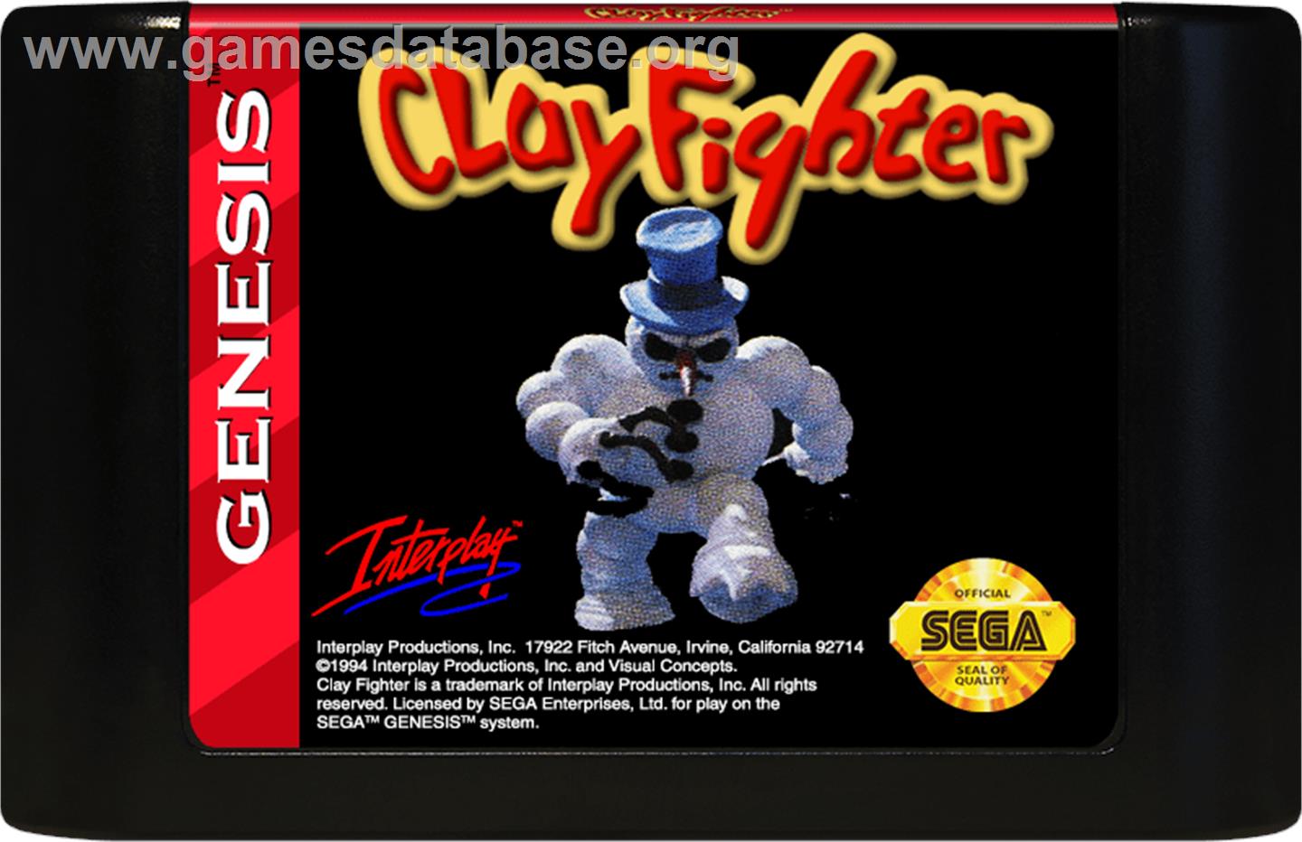 Clay Fighter - Sega Genesis - Artwork - Cartridge