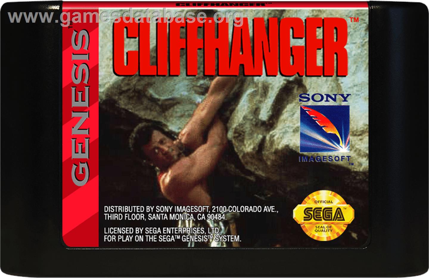 Cliffhanger - Sega Genesis - Artwork - Cartridge