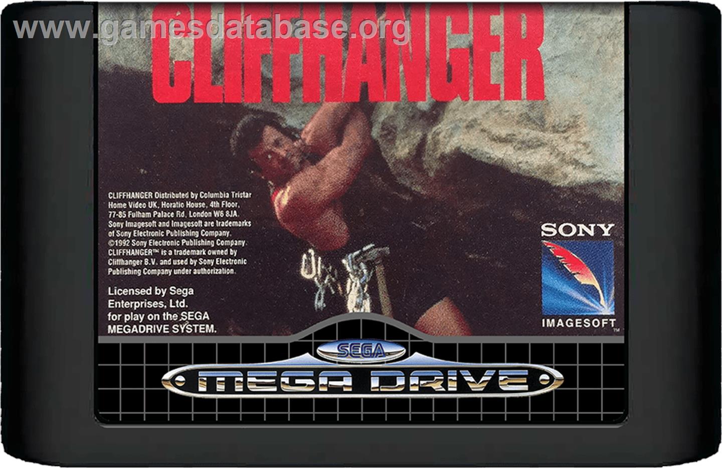 Cliffhanger - Sega Genesis - Artwork - Cartridge