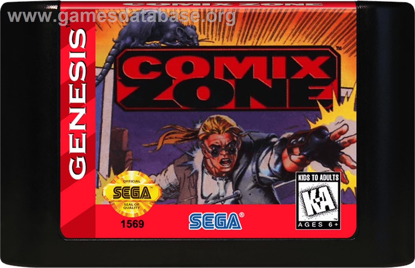 Comix Zone - Sega Genesis - Artwork - Cartridge