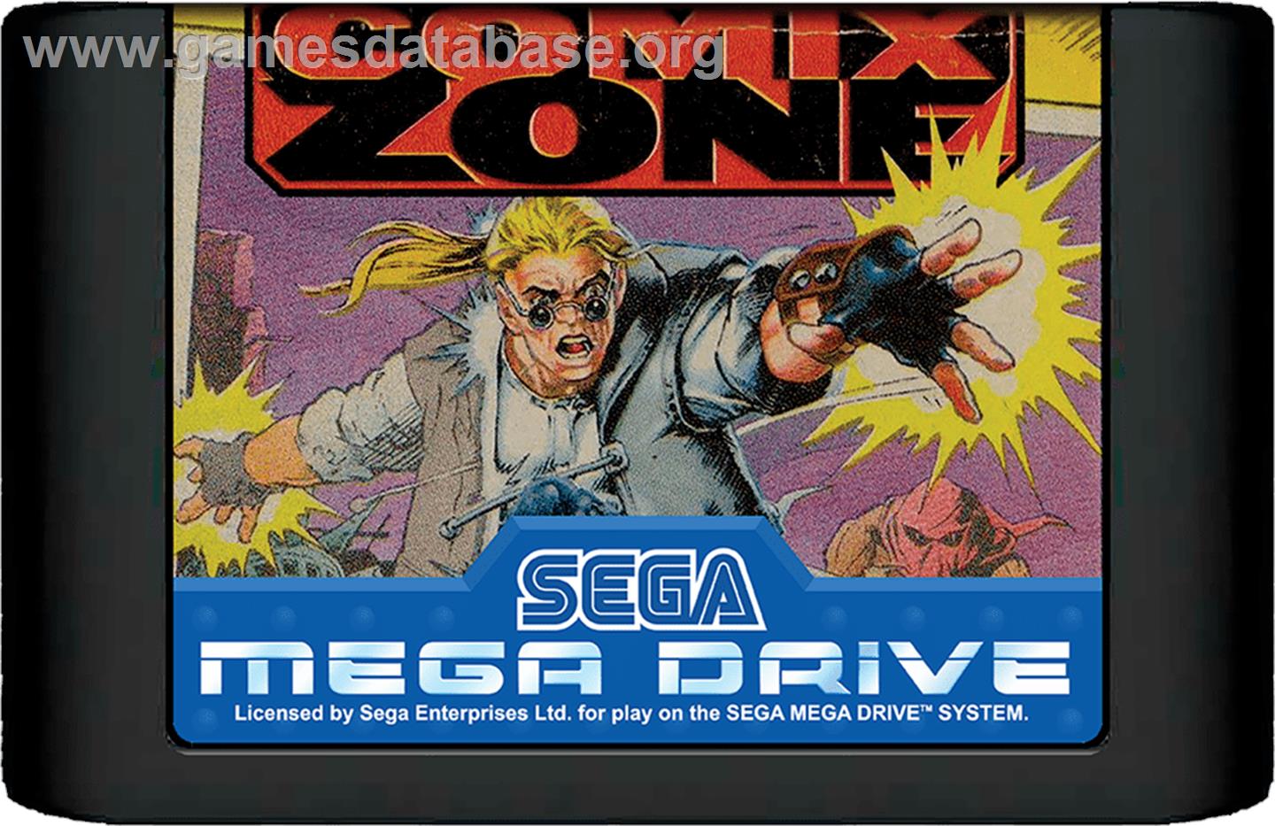 Comix Zone - Sega Genesis - Artwork - Cartridge