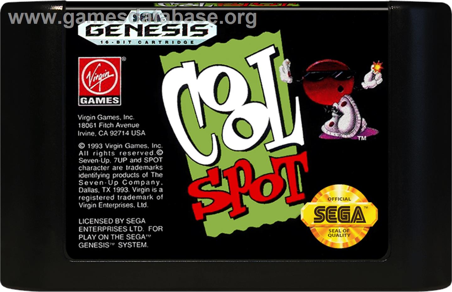 Cool Spot - Sega Genesis - Artwork - Cartridge