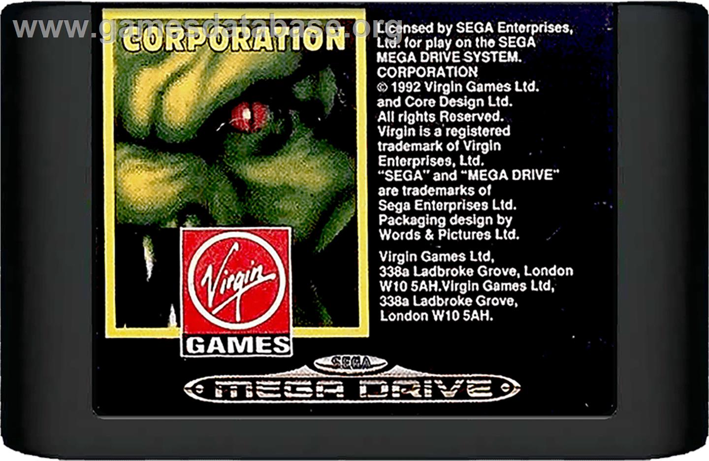 Corporation - Sega Genesis - Artwork - Cartridge