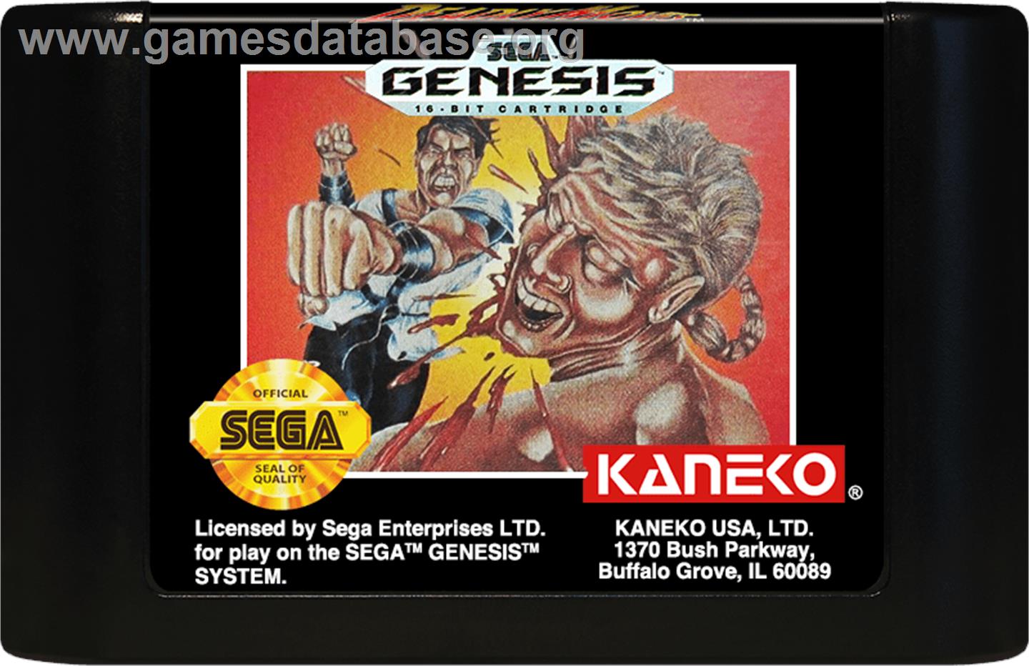 Deadly Moves - Sega Genesis - Artwork - Cartridge