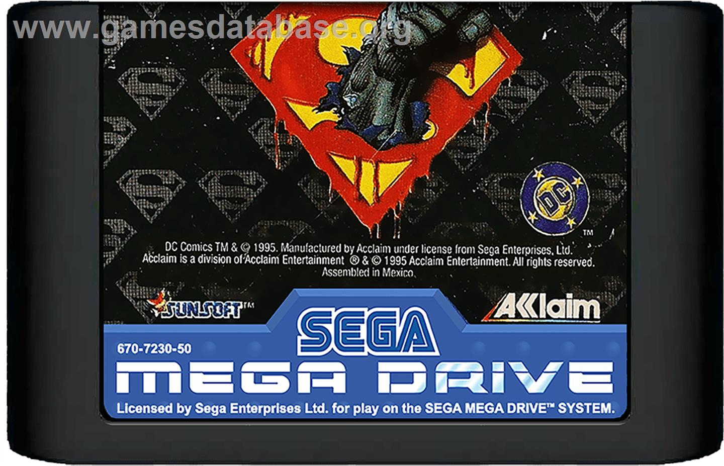 Death and Return of Superman, The - Sega Genesis - Artwork - Cartridge