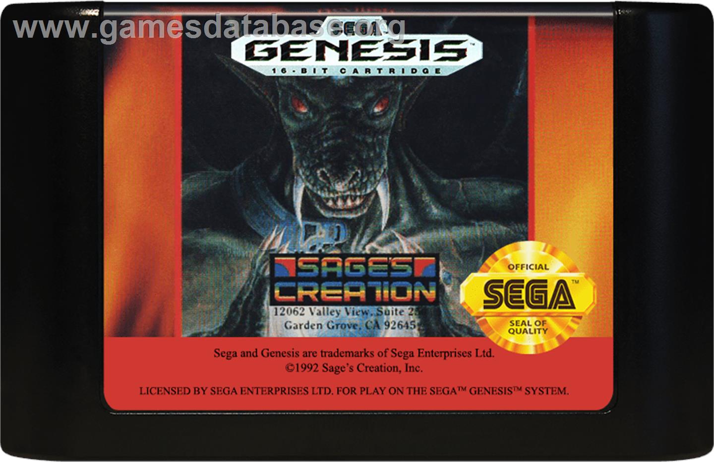 Devilish - Sega Genesis - Artwork - Cartridge