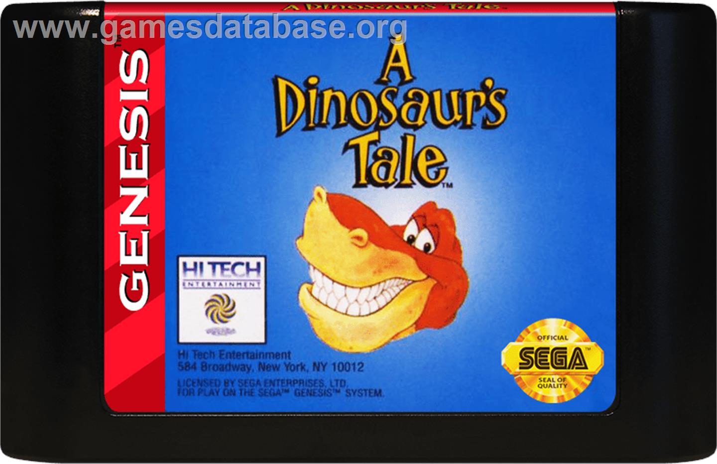 Dinosaur's Tale, A - Sega Genesis - Artwork - Cartridge