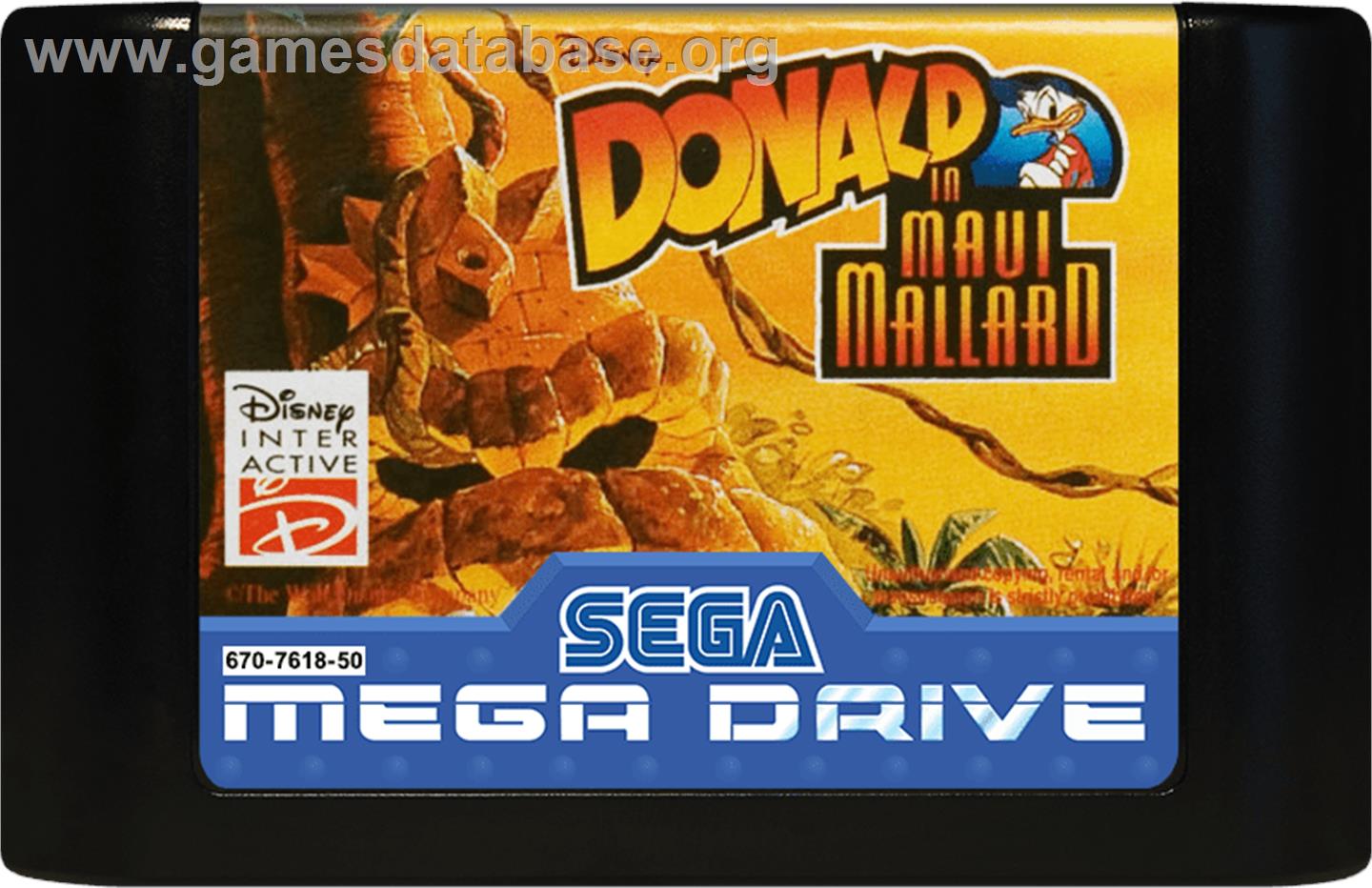Donald In Maui Mallard - Sega Genesis - Artwork - Cartridge