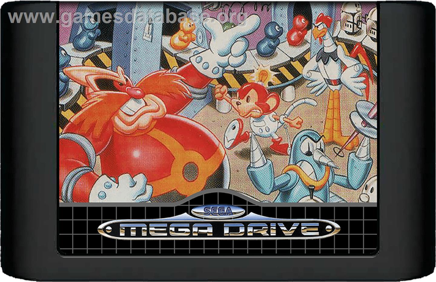 Dr. Robotnik's Mean Bean Machine - Sega Genesis - Artwork - Cartridge