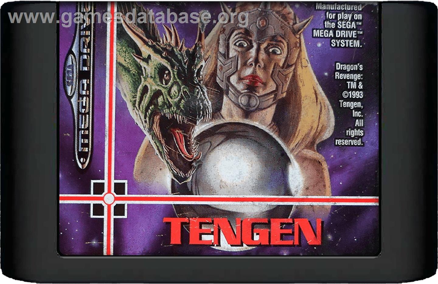 Dragon's Revenge - Sega Genesis - Artwork - Cartridge
