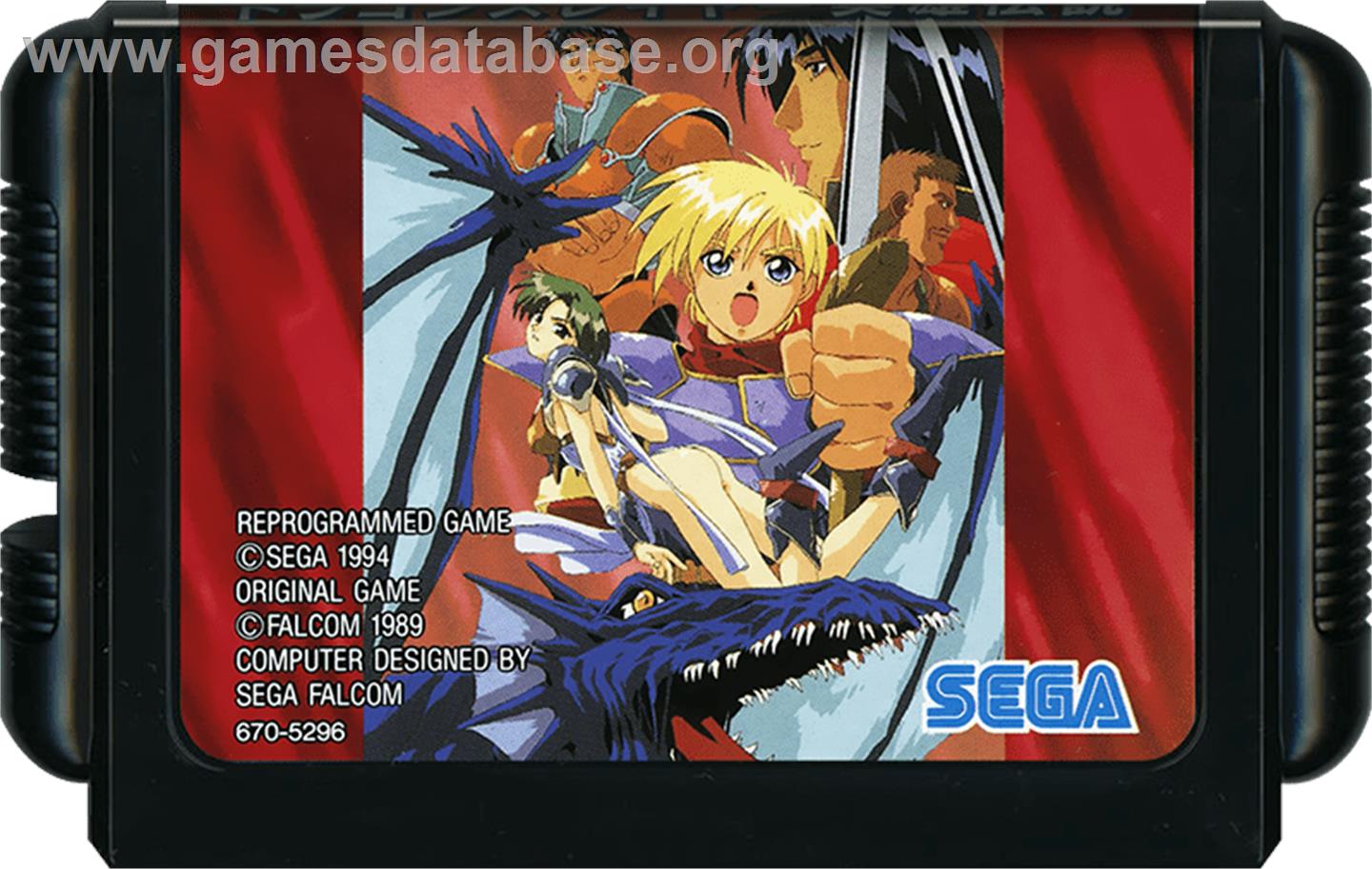 Dragon Slayer: The Legend of Heroes - Sega Genesis - Artwork - Cartridge