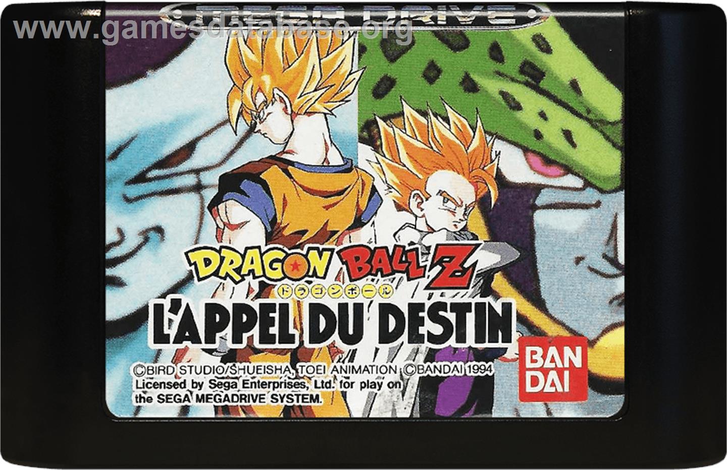 Dragonball Z: L'Appel Du Destin - Sega Genesis - Artwork - Cartridge