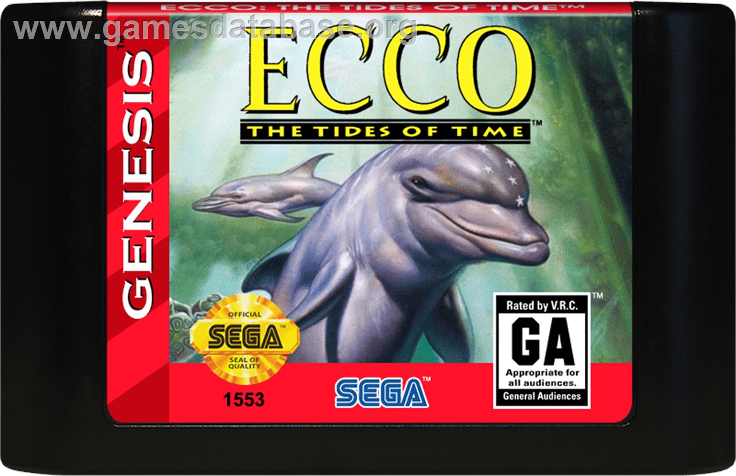 Ecco - The Tides of Time - Sega Genesis - Artwork - Cartridge