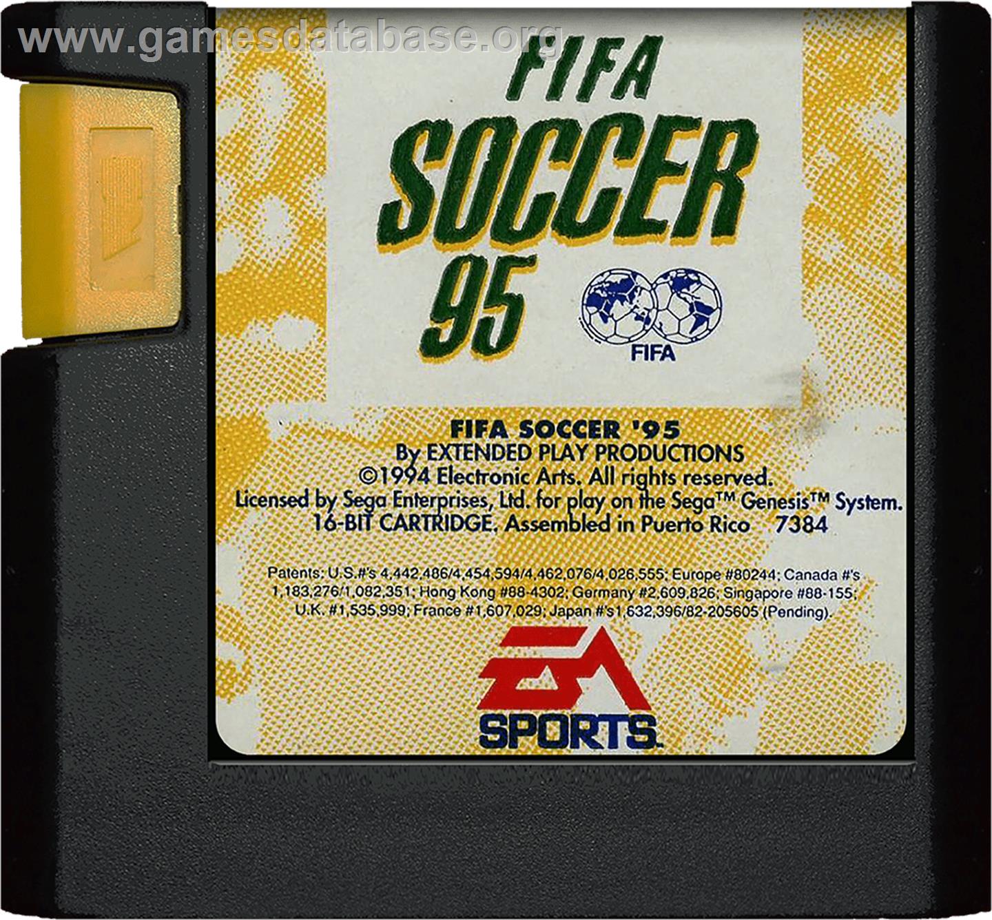 FIFA 95 - Sega Genesis - Artwork - Cartridge