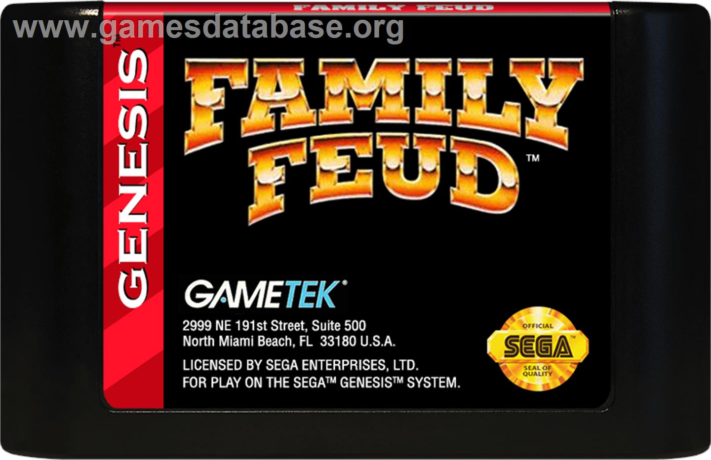 Family Feud - Sega Genesis - Artwork - Cartridge