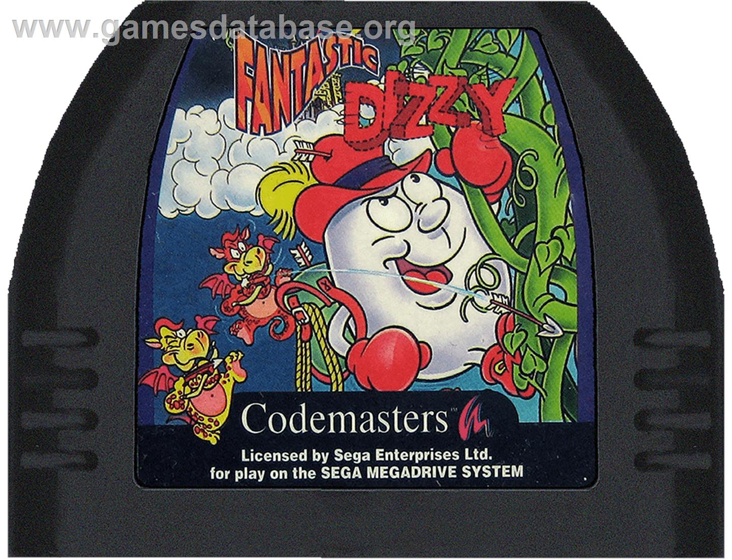 Fantastic Adventures of Dizzy, The - Sega Genesis - Artwork - Cartridge