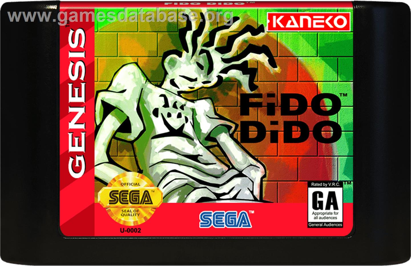 Fido Dido - Sega Genesis - Artwork - Cartridge