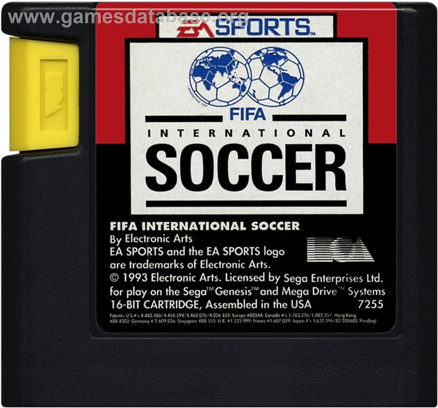 Fifa International Soccer - Sega Genesis - Artwork - Cartridge
