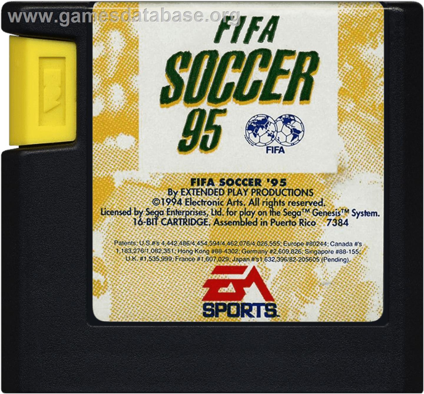 Fifa Soccer 95 - Sega Genesis - Artwork - Cartridge