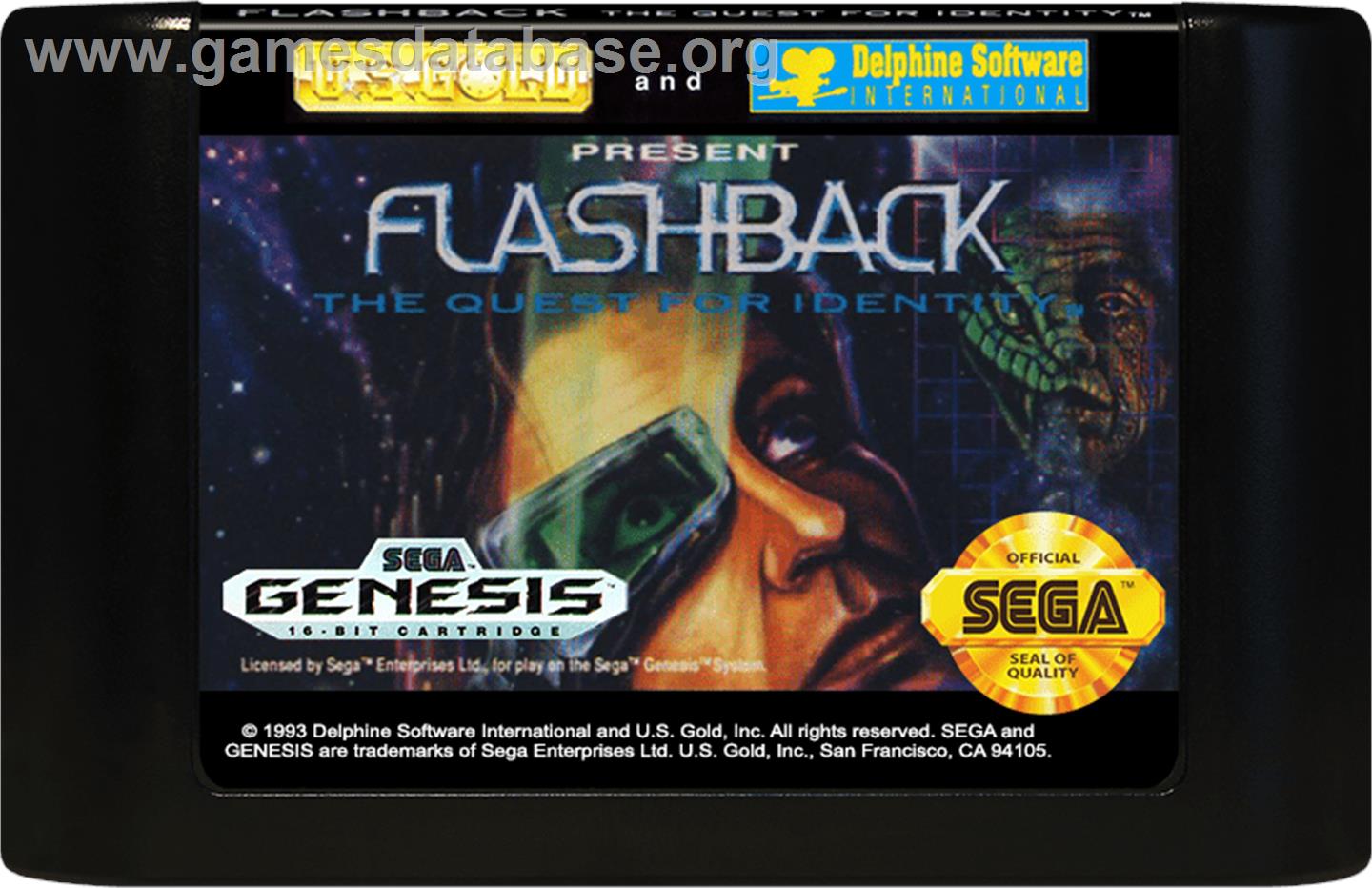 Flashback - Sega Genesis - Artwork - Cartridge