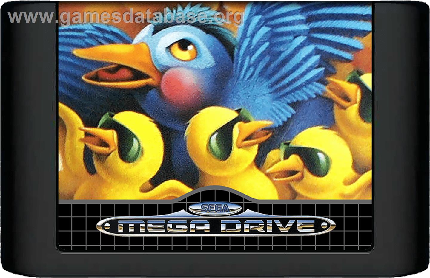 Flicky - Sega Genesis - Artwork - Cartridge