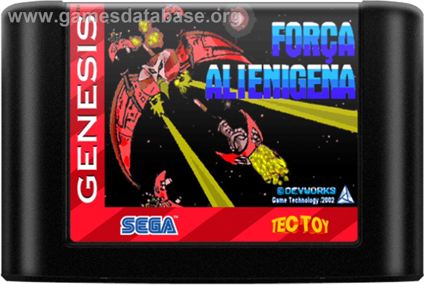 Forca Alienigena - Sega Genesis - Artwork - Cartridge