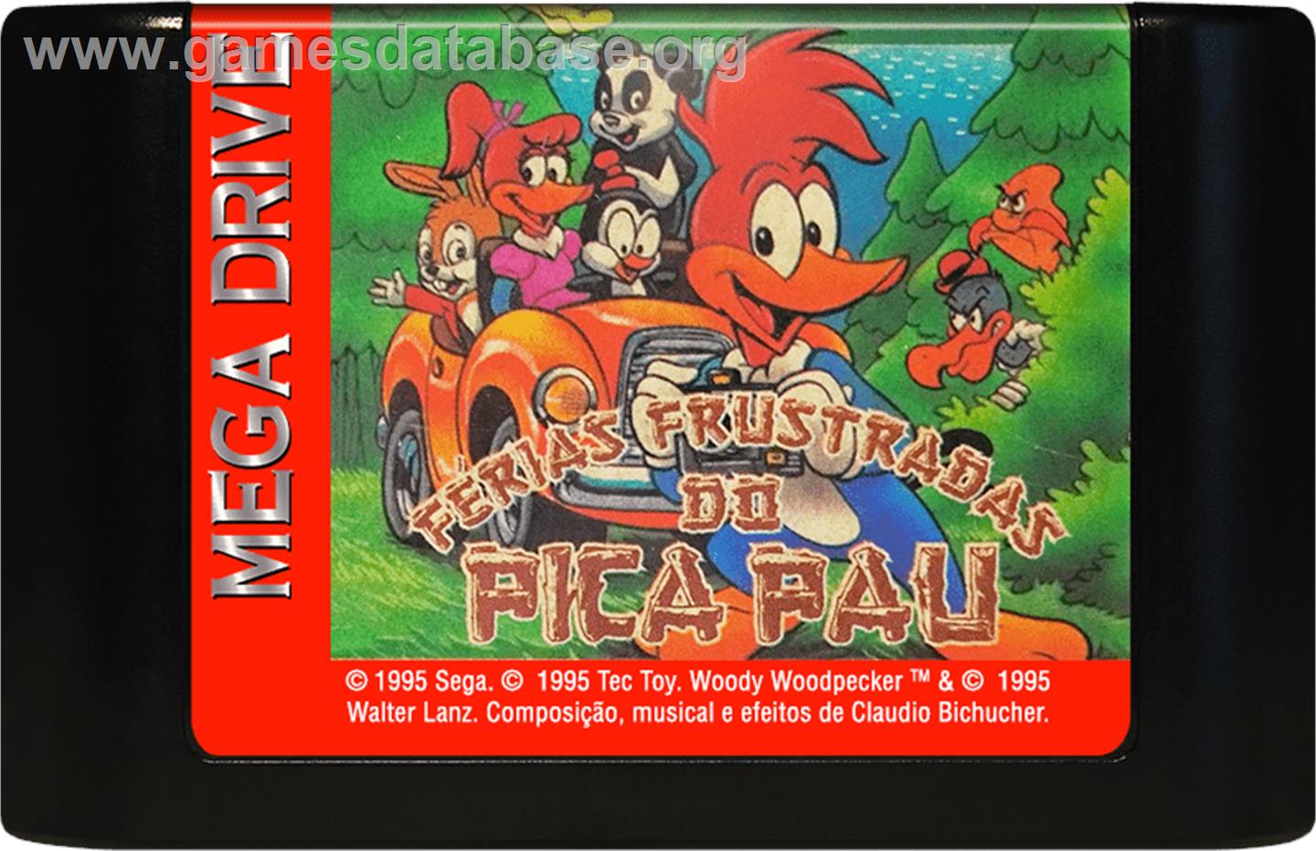 Férias Frustradas do Pica-Pau - Sega Genesis - Artwork - Cartridge