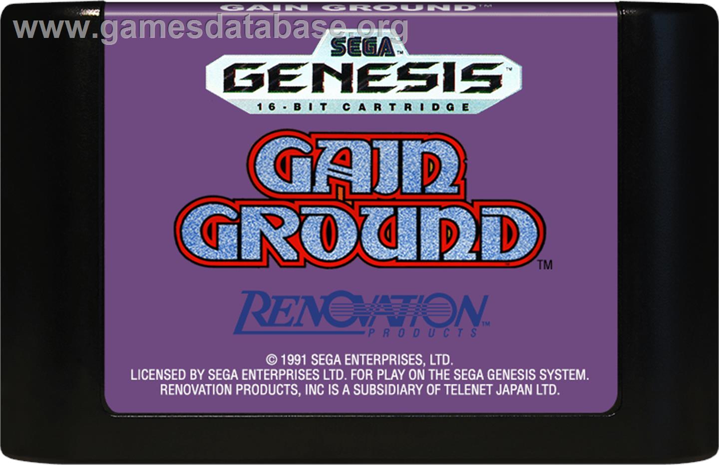 Gain Ground - Sega Genesis - Artwork - Cartridge