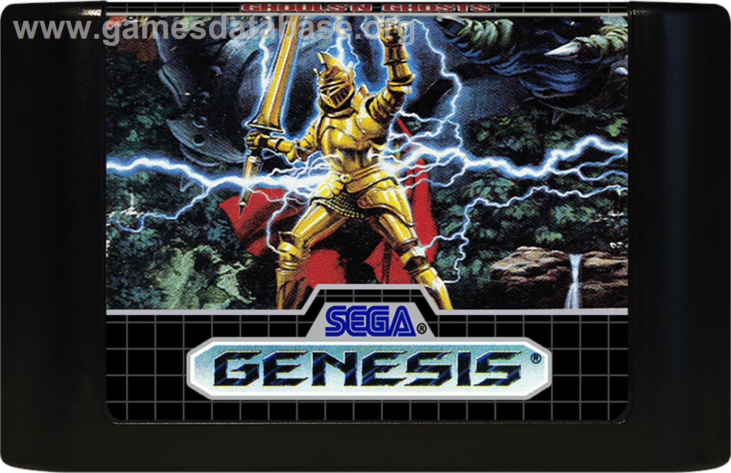 Ghouls'n Ghosts - Sega Genesis - Artwork - Cartridge