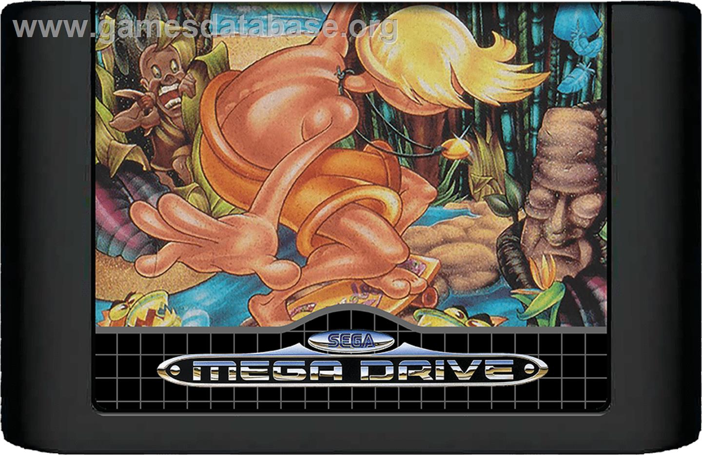 Greendog: The Beached Surfer Dude - Sega Genesis - Artwork - Cartridge