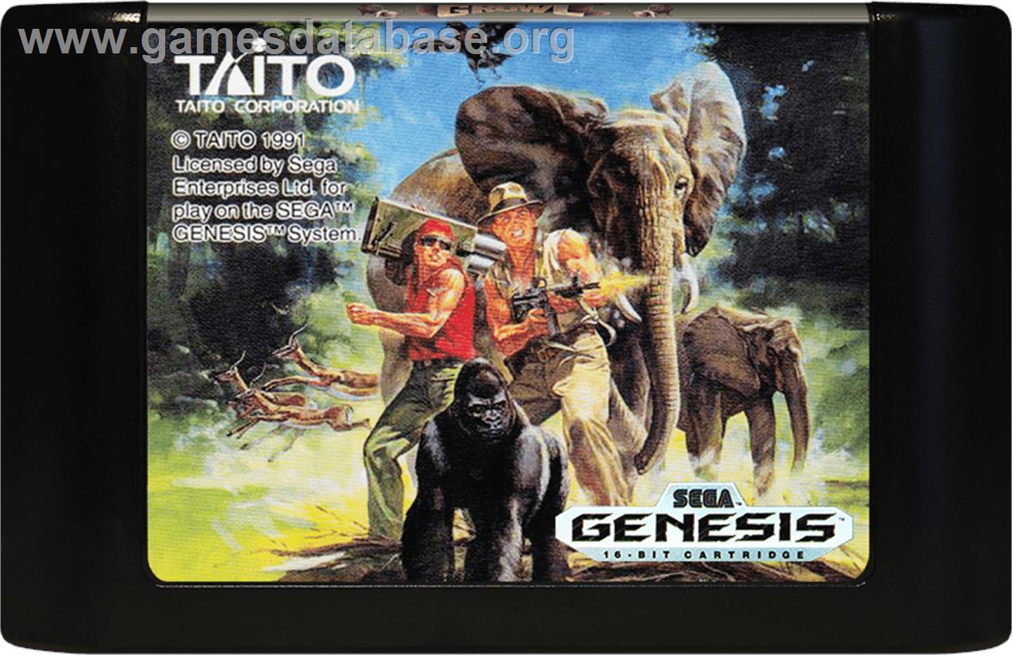 Growl - Sega Genesis - Artwork - Cartridge