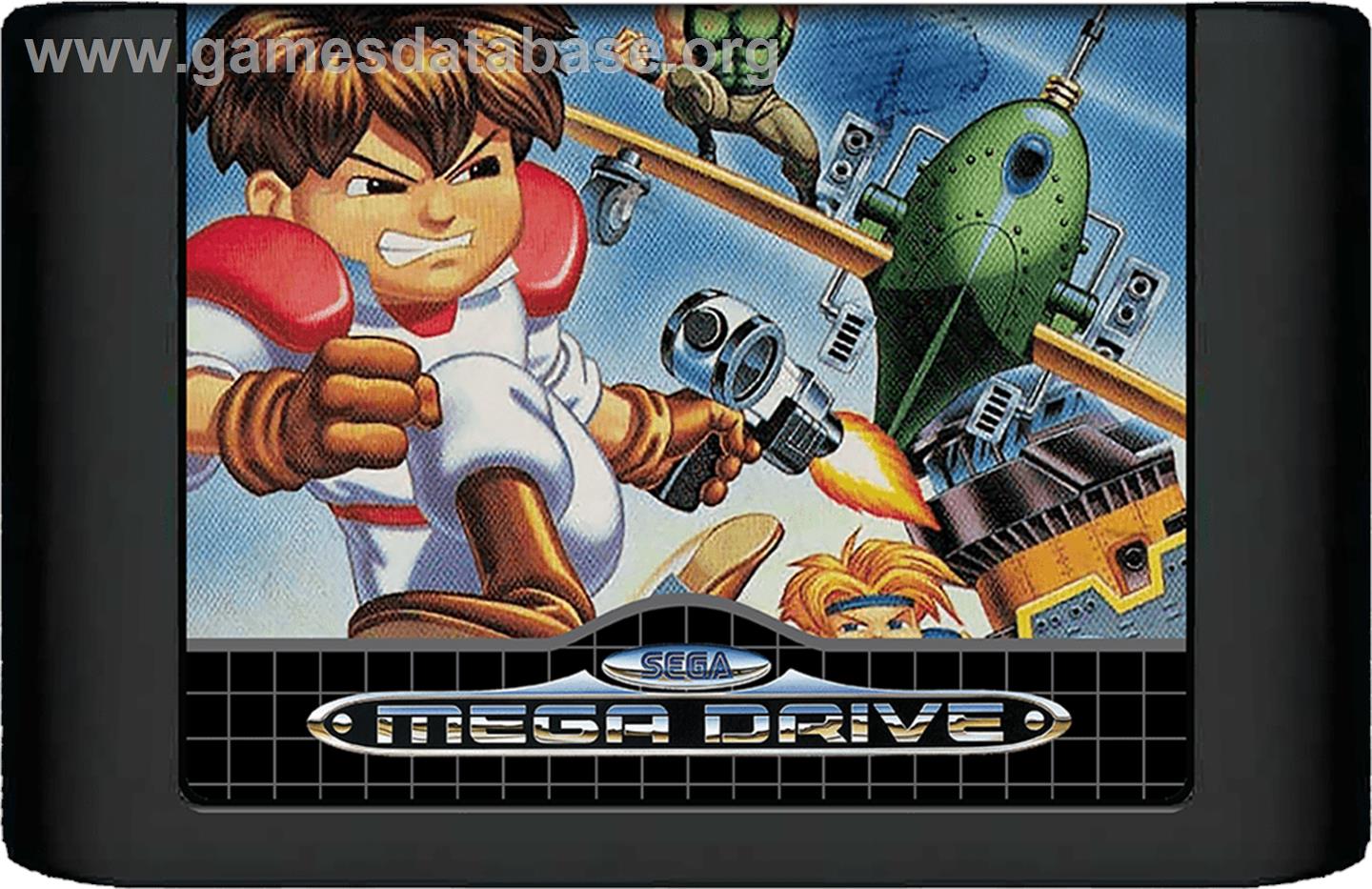 Gunstar Heroes - Sega Genesis - Artwork - Cartridge