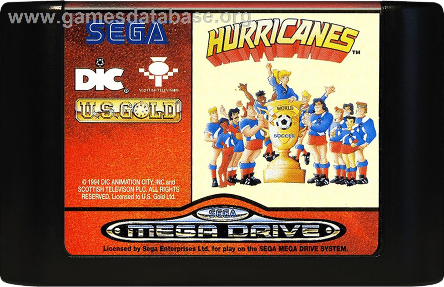 Hurricanes - Sega Genesis - Artwork - Cartridge