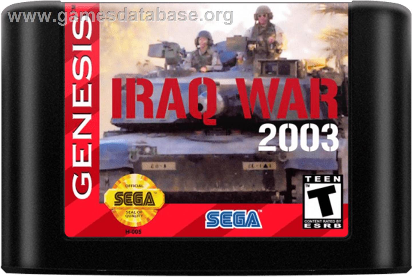 Iraq War 2003 - Sega Genesis - Artwork - Cartridge