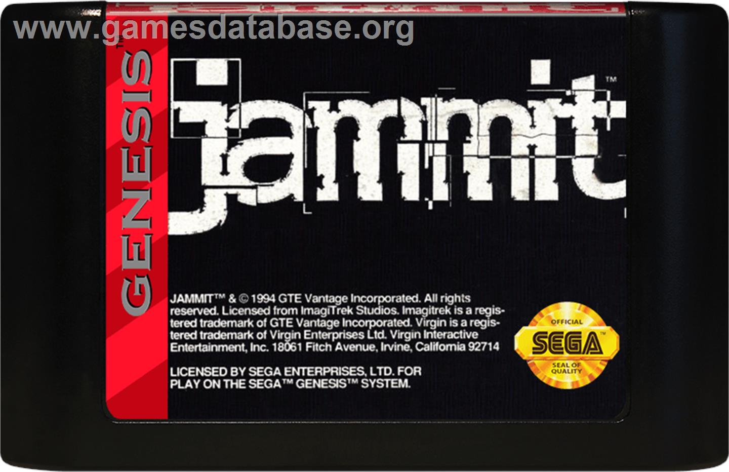 Jammit - Sega Genesis - Artwork - Cartridge
