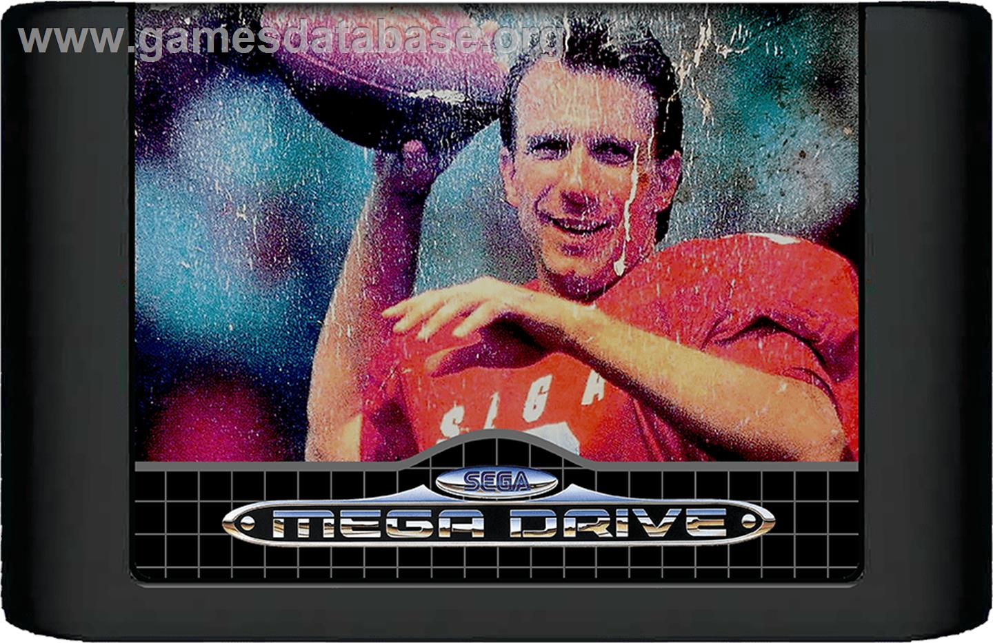 Joe Montana Football - Sega Genesis - Artwork - Cartridge