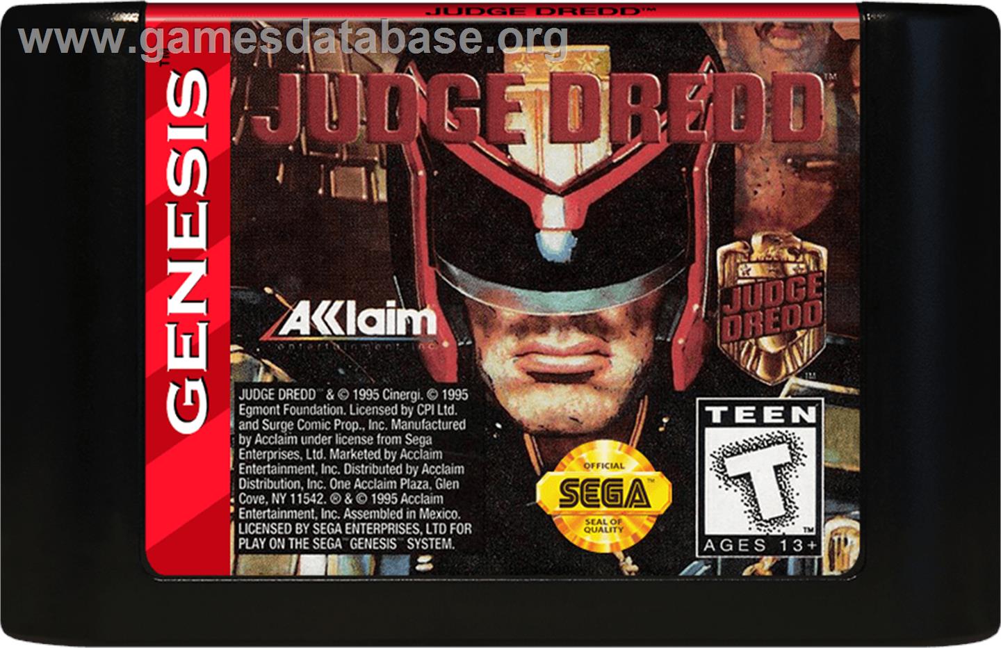 Judge Dredd - Sega Genesis - Artwork - Cartridge