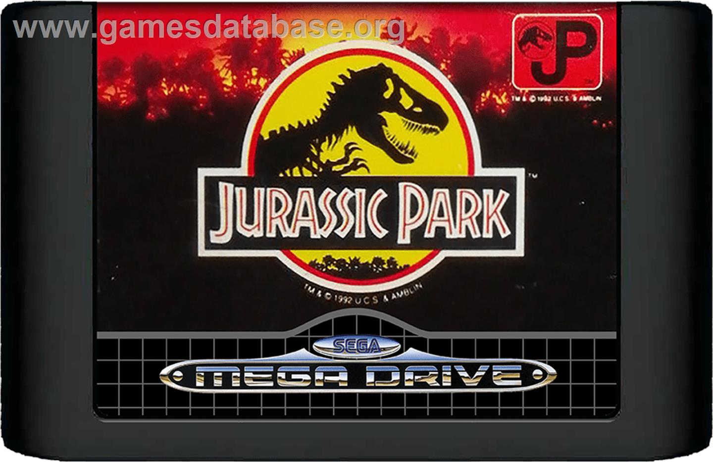Jurassic Park - Sega Genesis - Artwork - Cartridge
