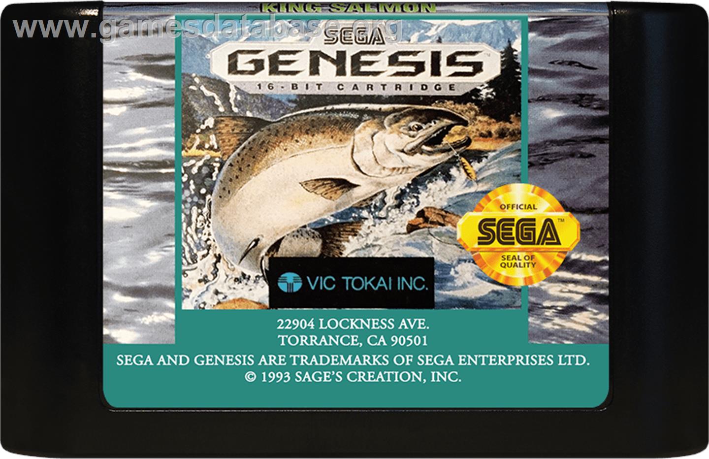 King Salmon - Sega Genesis - Artwork - Cartridge