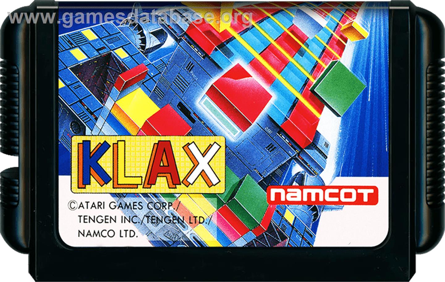 Klax - Sega Genesis - Artwork - Cartridge