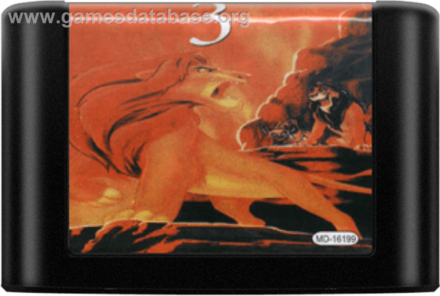 Lion King 3, The - Sega Genesis - Artwork - Cartridge