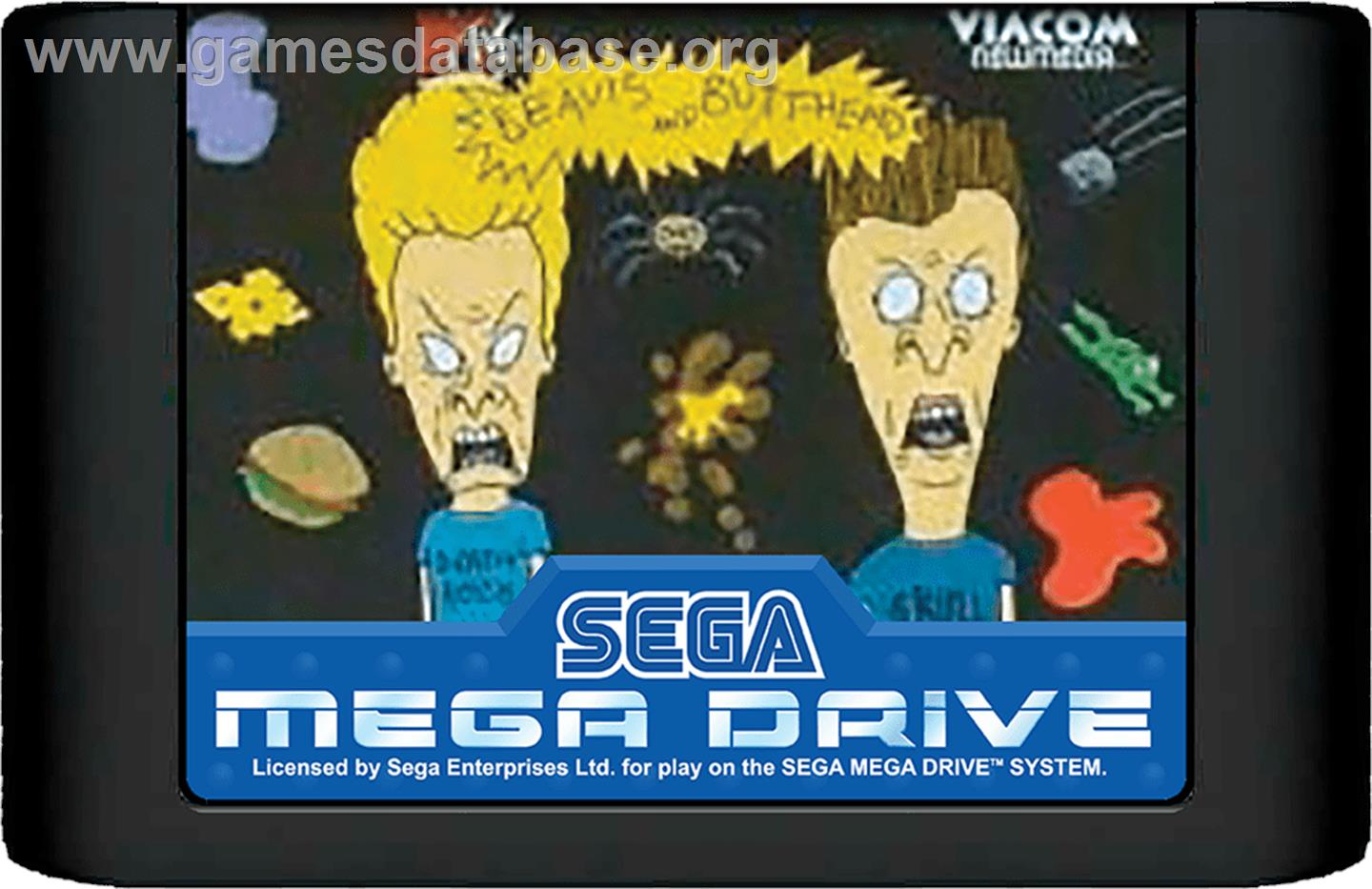 MTV's Beavis and Butthead - Sega Genesis - Artwork - Cartridge